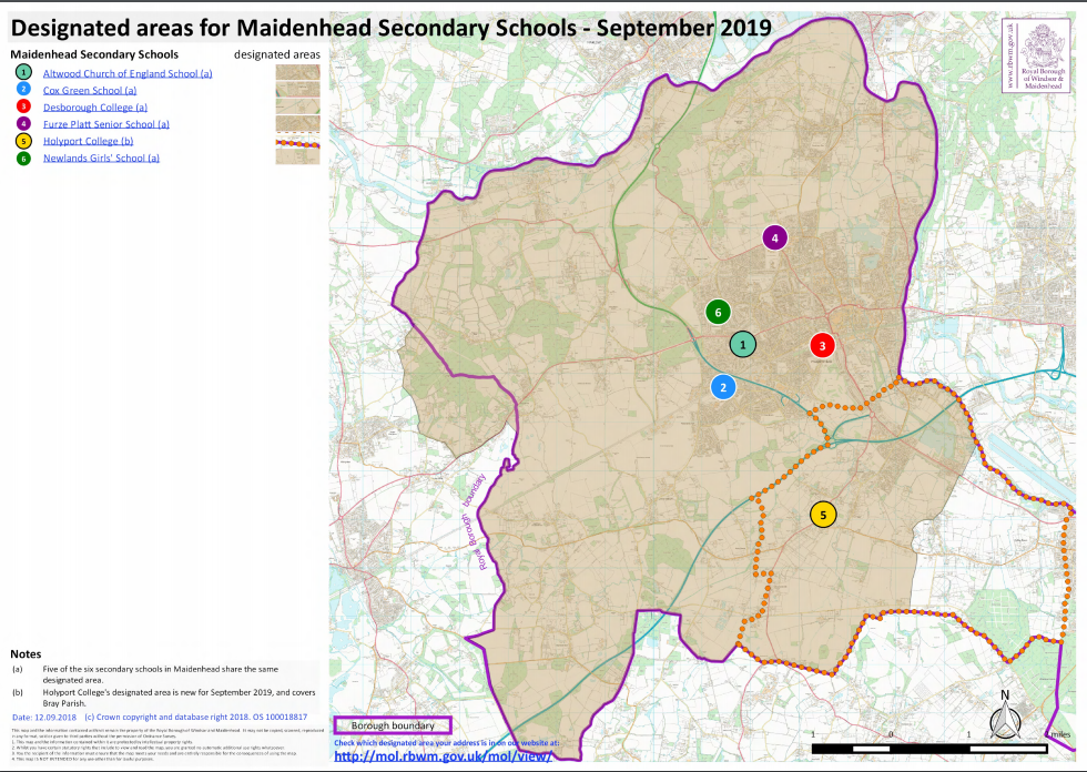 Furze Platt Senior School Catchment Area